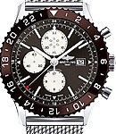 Chronoliner Automatic in Steel with Brown Ceramic Bezel on Steel Bracelet with Brown Dial