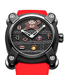 RJ X Donkey Kong 46mm in Black PVD Titanium - Limited to 25 pcs. ONLY on Red Rubber Strap with 3D Donkey Kong Dial