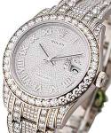 Masterpiece Special Edition in White Gold with Diamond Bezel on Pave Diamond Bracelet with Pave Diamond Dial - Roman Markers