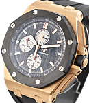 Royal Oak Offshore Chronograph in Rose Gold with Black Ceramic on Black Rubber Strap with Black Dial