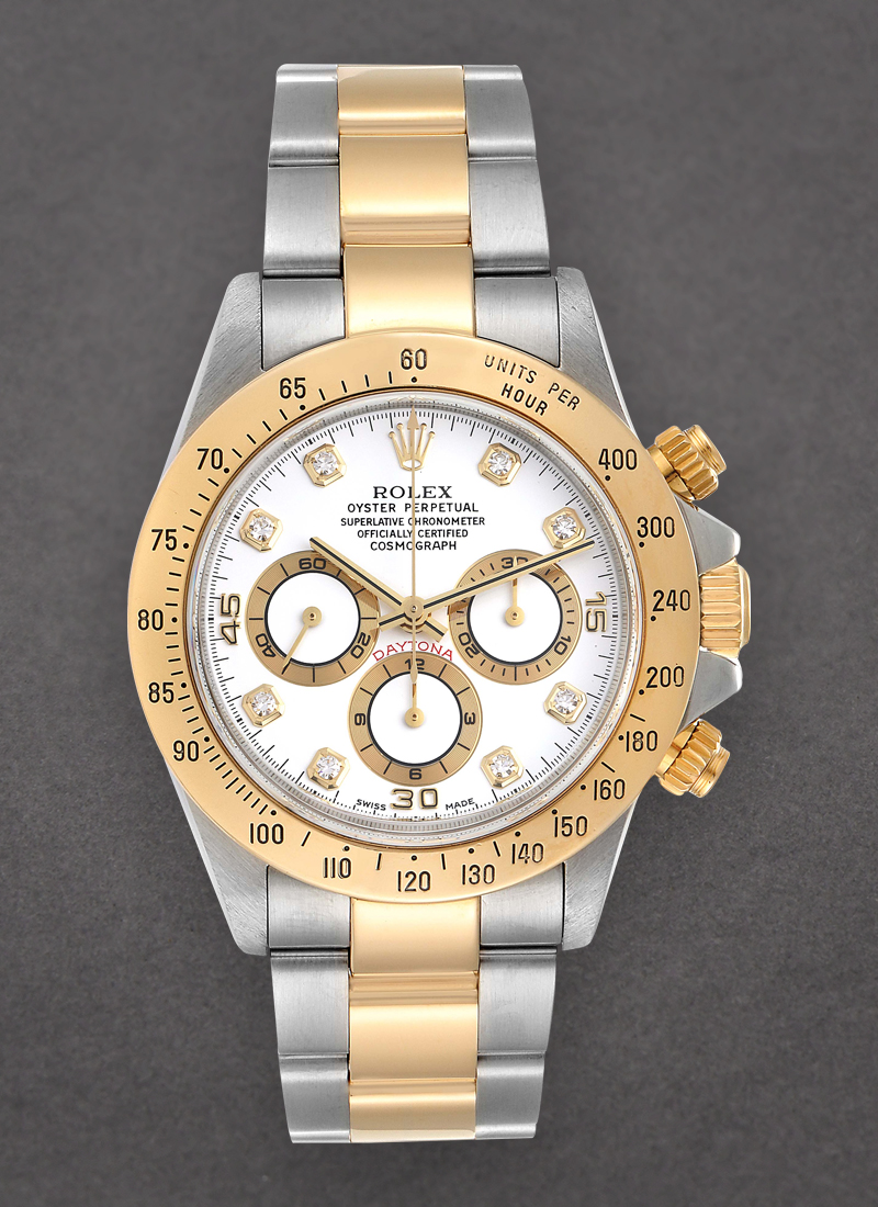 Pre-Owned Rolex Daytona 16523 2-Tone - Factory Diamond Hour Markers