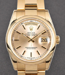 Day Date President - 36mm - Yellow Gold - Domed Bezel on Oyster Bracelet with Champagne Index Dial