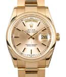 Day Date President - 36mm - Yellow Gold - Domed Bezel on Oyster Bracelet with Champagne Index Dial