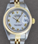 Ladys Datejust 26mm in 2-Tone with Domed Bezel on 2-Tone Jubilee Bracelet with White Roman Dial