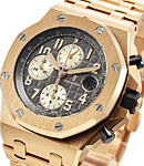 Royal Oak Offshore Chronograph in Rose Gold on Rose Gold Bracelet with Grey Arabic Dial