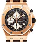 Royal Oak Offshore Chronograph in Rose Gold on Gray Alligator Leather Strap with Gray Dial