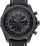 Bentley B06 S Chronograph in Black Steel on Black Alligator Leather Strap with Black Dial