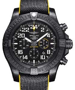 Avenger Hurricane Chronograph in Black PVD on Anthracite Yellow Military Rubber strap with Volcano Black Dial