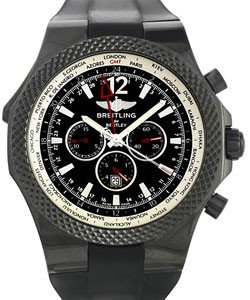 Bentley Collection GMT Men's Automatic in PVD Steel on Black Rubber Strap with Black Dial