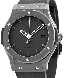 Classic Fusion All Black Mens 38mm in Black Ceramic on Black Rubber Strap with Black Index Dial