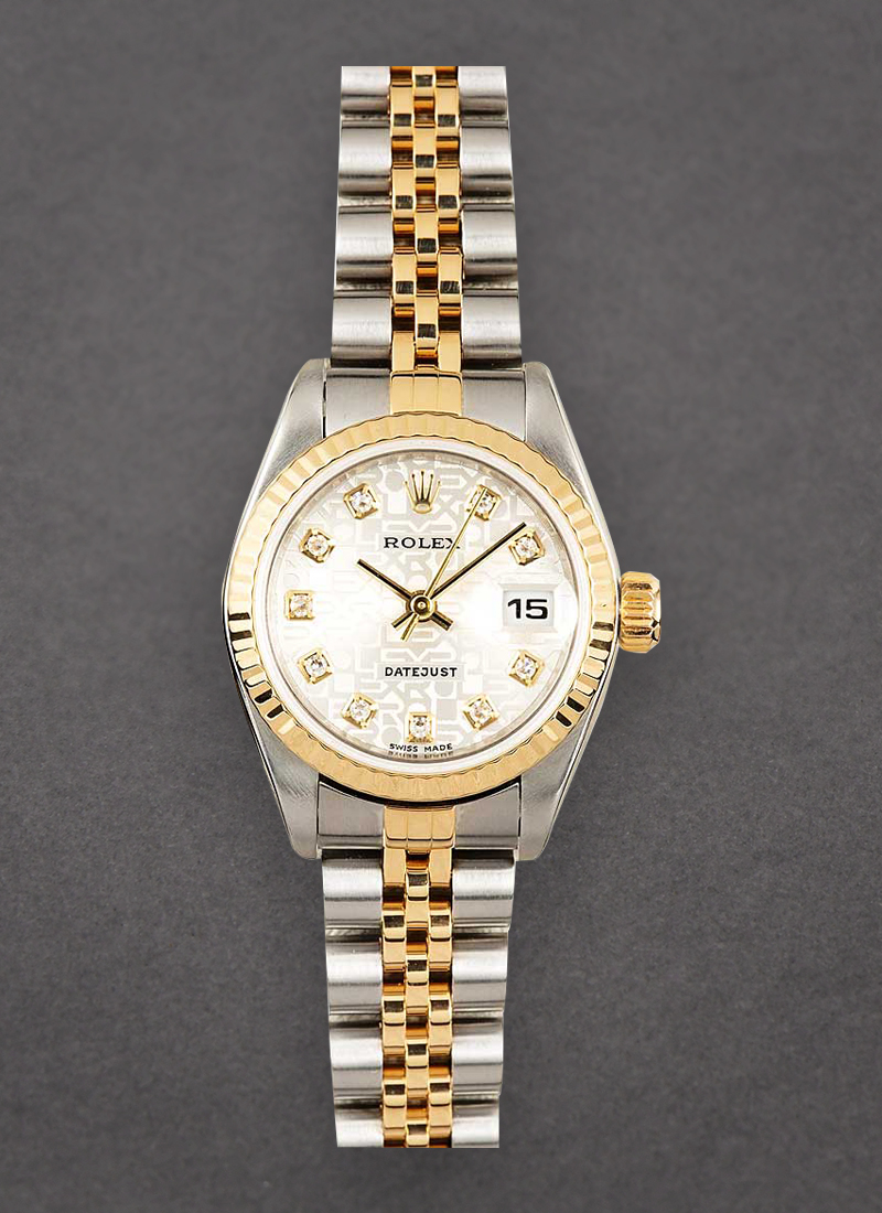 Pre-Owned Rolex Datejust in Steel with Yellow Gold Fluted Bezel