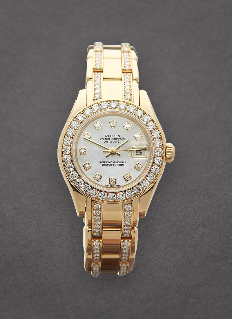 Pre-Owned Rolex Masterpiece with Yellow Gold 32 Diamond Bezel