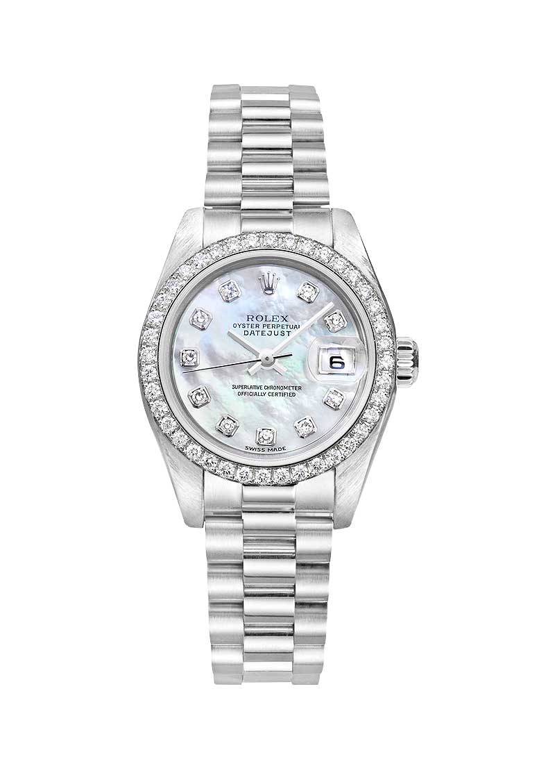 Pre-Owned Rolex President 26mm in Platinum with Diamond Bezel