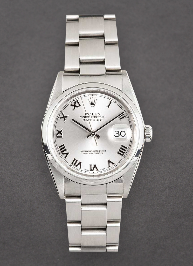 Pre-Owned Rolex Datejust 36mm in Steel with Smooth Bezel