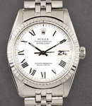 Datejust 36mm in Steel on Steel Jubilee Bracelet with White Roman Dial