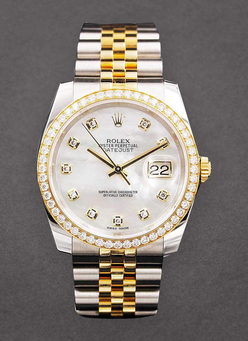 Pre-Owned Rolex Datejust 36mm 2-Tone with Diamond Bezel