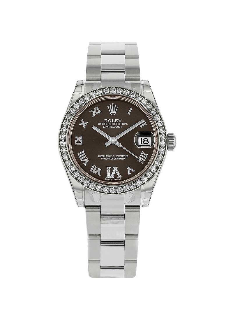 Pre-Owned Rolex Datejust Oyster Perpetual 31mm in Steel with Diamond Bezel