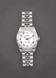 Pre-Owned Rolex 178274 Datejust - 31mm in Steel with White Gold Fluted Bezel 178274