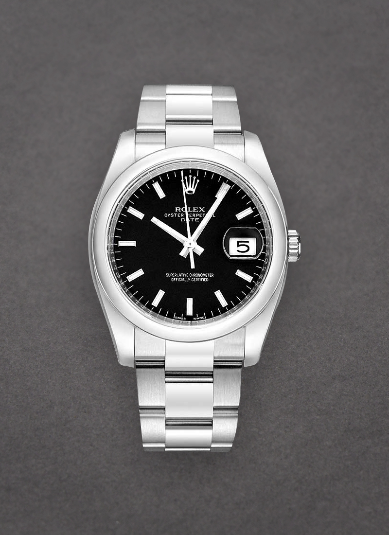 Pre-Owned Rolex Date 34mm Oyster Perpetual in Domed Bezel