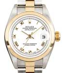 2-Tone Datejust 26mm in  2- Tone on Oyster Bracelet with White Roman Dial