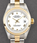 2-Tone Datejust 26mm in  2- Tone on Oyster Bracelet with White Roman Dial