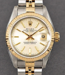 Datejust 26mm in Steel with Yellow Gold Fluted Bezel on Jubilee Bracelet with Champagne Tapestry Index Dial