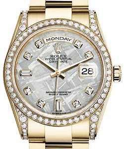 Day-Date - 36mm - Yellow Gold - Diamond Bezel on Oyster Bracelet with Meteorite Diamond Dial