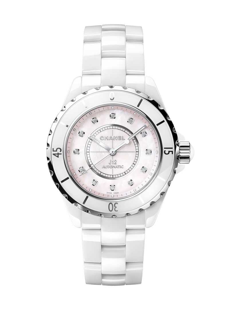 H5513 Chanel J 12 - White Small Size with Diamonds