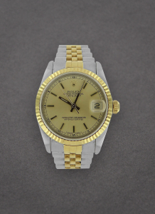 Pre-Owned Rolex 68273 Datejust Mid Size in Steel with Yellow Gold Fluted Bezel 68273