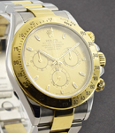 Daytona 40mm in Steel with Yellow Gold Bezel on Oyster Bracelet with Champagne Dial