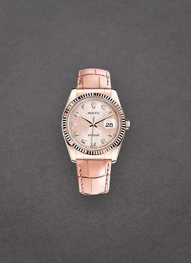 Rolex Unworn Datejust 36mm in Rose Gold with Fluted Bezel