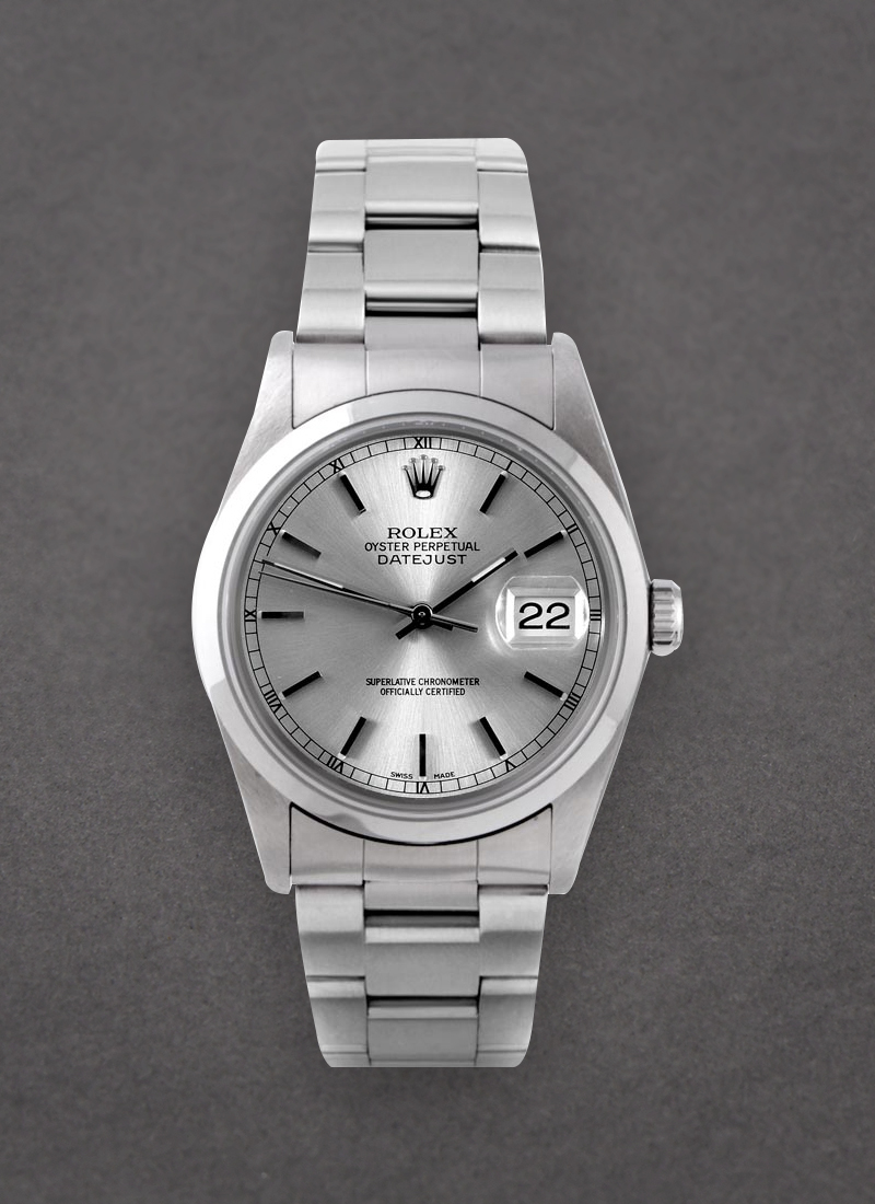 Pre-Owned Rolex Datejust 36mm in Steel with Smooth Bezel