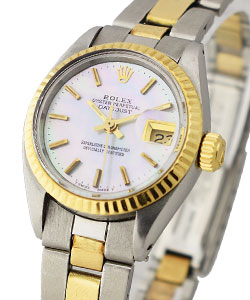 Datejust 26mm in 2-Tone with Fluted Bezel on 2-Tone Oyster Bracelet with Mother of Pearl Dial
