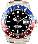 GMT Master Ref 16750 Pepsi on Oyster Bracelet with Black Dial