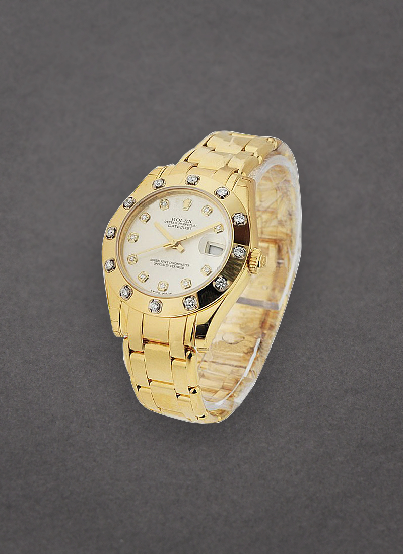 Pre-Owned Rolex Masterpiece Lady's with Yellow Gold 12 Diamond Bezel