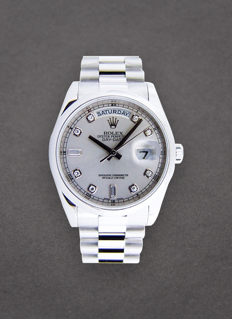 Pre-Owned Rolex President 36mm Day Date in Platinum with Smooth Bezel