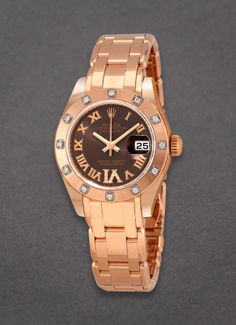 Pre-Owned Rolex Masterpiece in Rose Gold with 12 Diamond Bezel