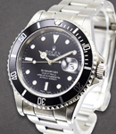 Submariner in Steel with Black Bezel - Circa 1982 on Oyster Bracelet With Black Dial