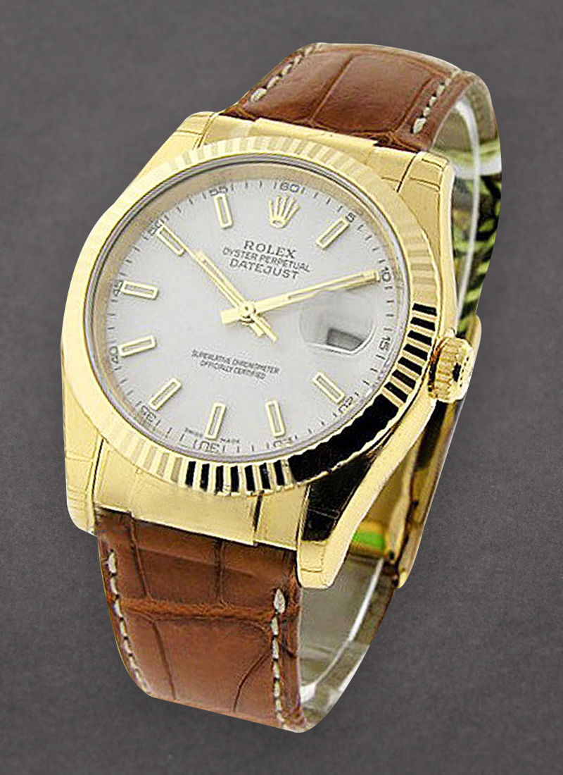 Pre-Owned Rolex Datejust in Yellow Gold with Fluted Bezel