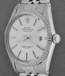 Datejust 36mm with White Gold Engine Bezel on Jubilee Bracelet with White Stick Dial