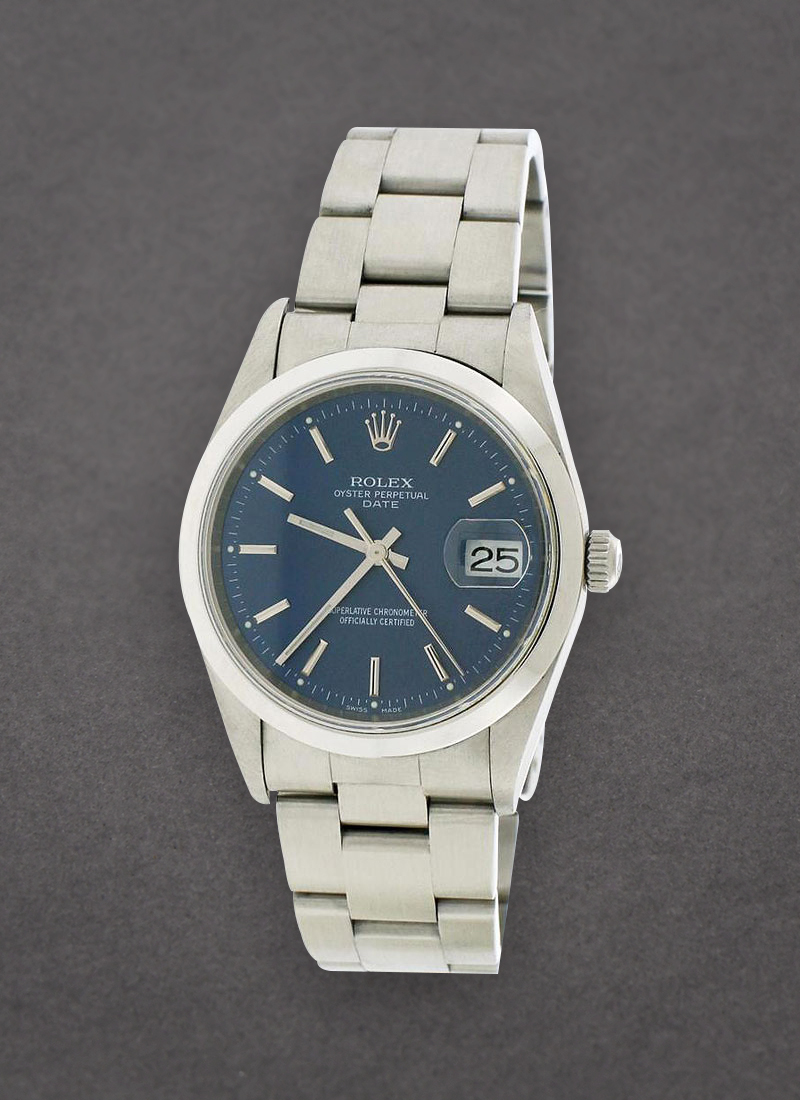 Pre-Owned Rolex Date 34mm in Steel with Domed Bezel