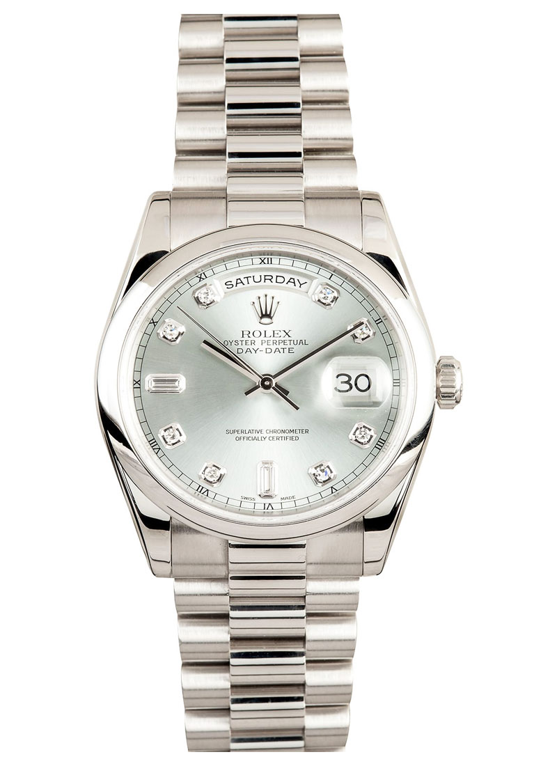 Pre-Owned Rolex President - Day Date - Platinum with Smooth Bezel