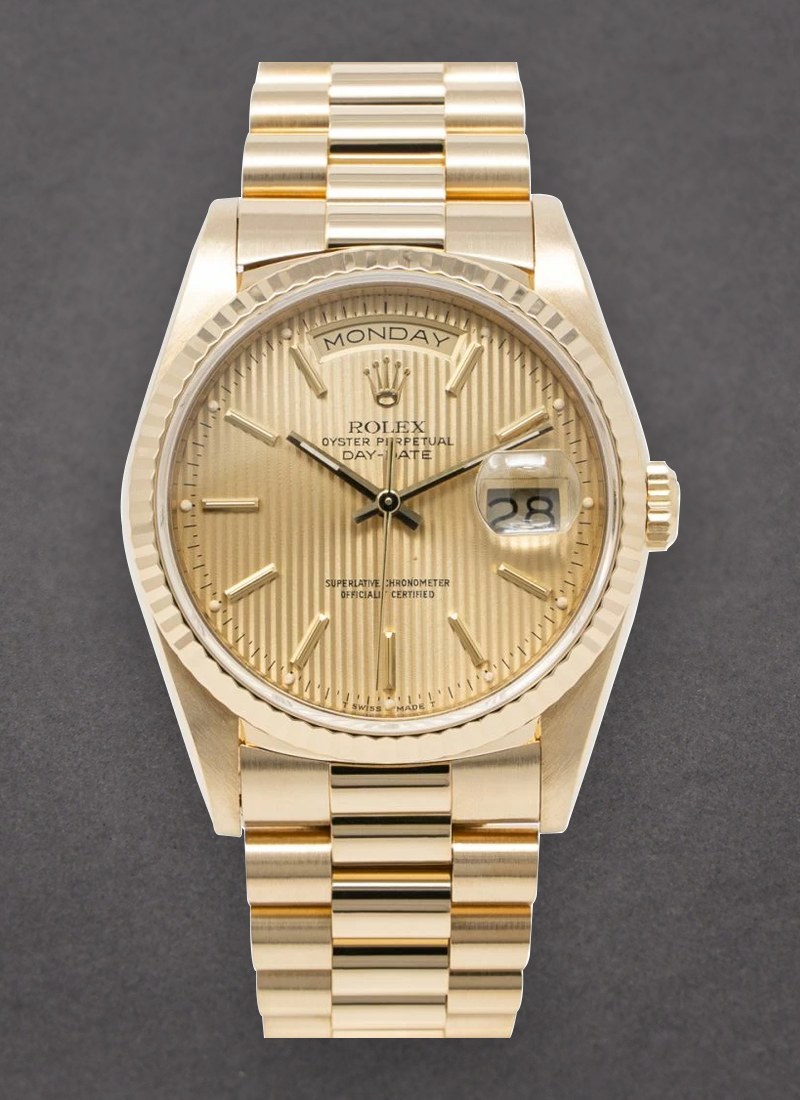 Pre-Owned Rolex Presidential - New Style - 36mm - Yellow Gold - Fluted Bezel 