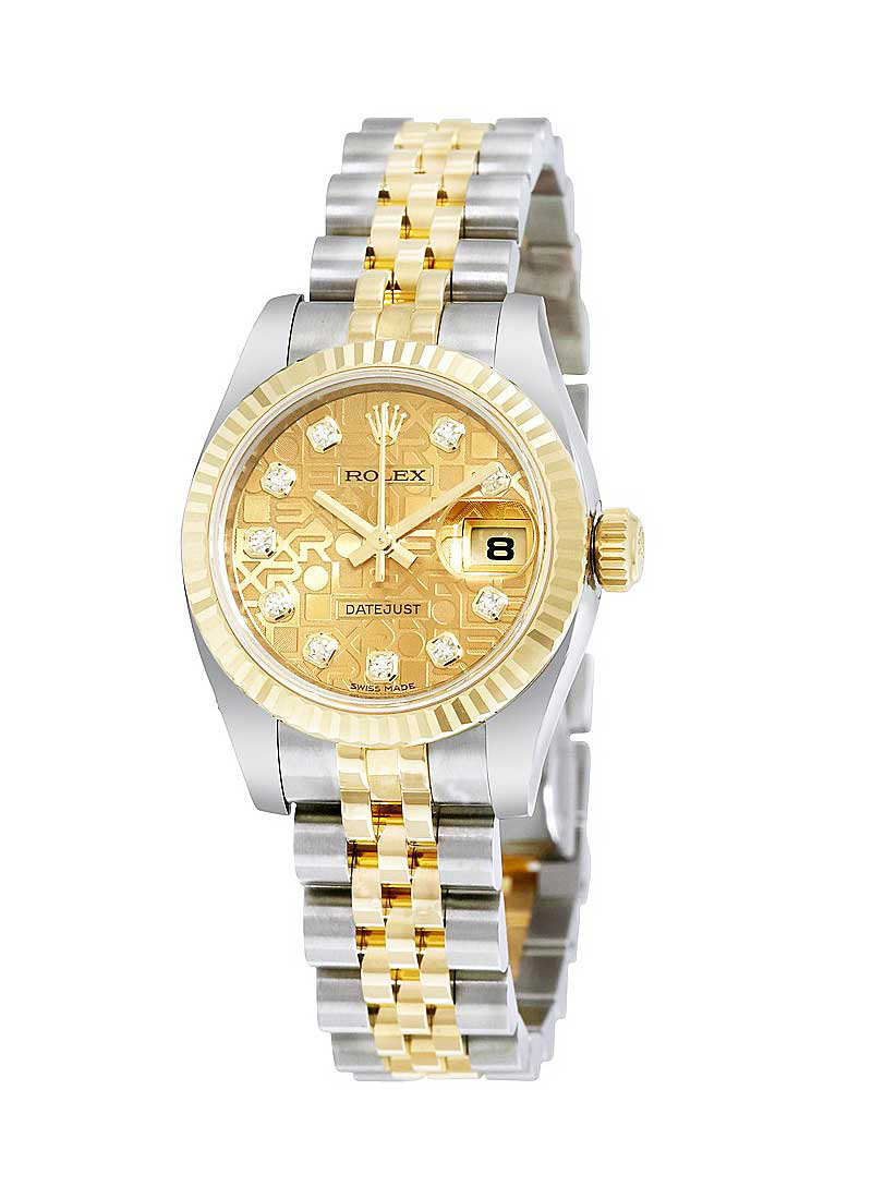 Pre-Owned Rolex Datejust 26mm in Steel with Yellow Gold Fluted Bezel