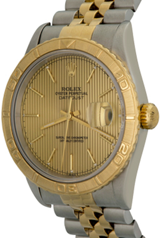 Datejust 36mm 2-Tone with Thunderbird Bezel on Jubilee Bracelet with Champagne Tapestry Stick Dial