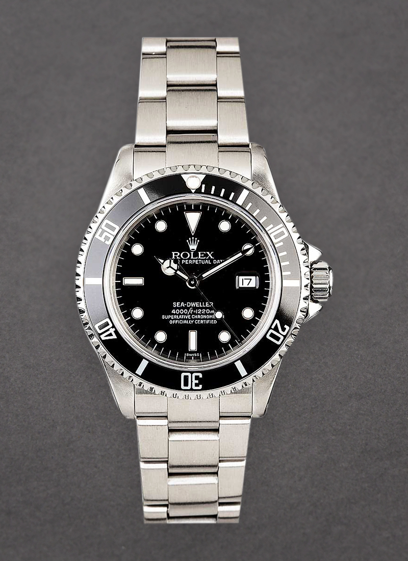 Pre-Owned Rolex Sea Dweller in Steel with Black Bezel