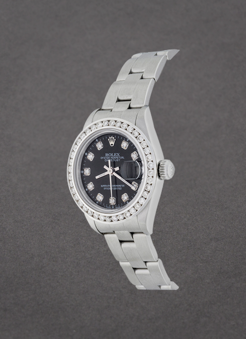 Pre-Owned Rolex Date Ladies - 26mm - Custom Diamond Bezel 