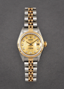 Pre-Owned Rolex 69173 Datejust 26mm in Steel with Yellow Gold Fluted Bezel 69173