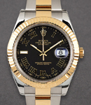 Datejust II - 41mm - Fluted Bezel on Oyster Bracelet with Black Roman Dial