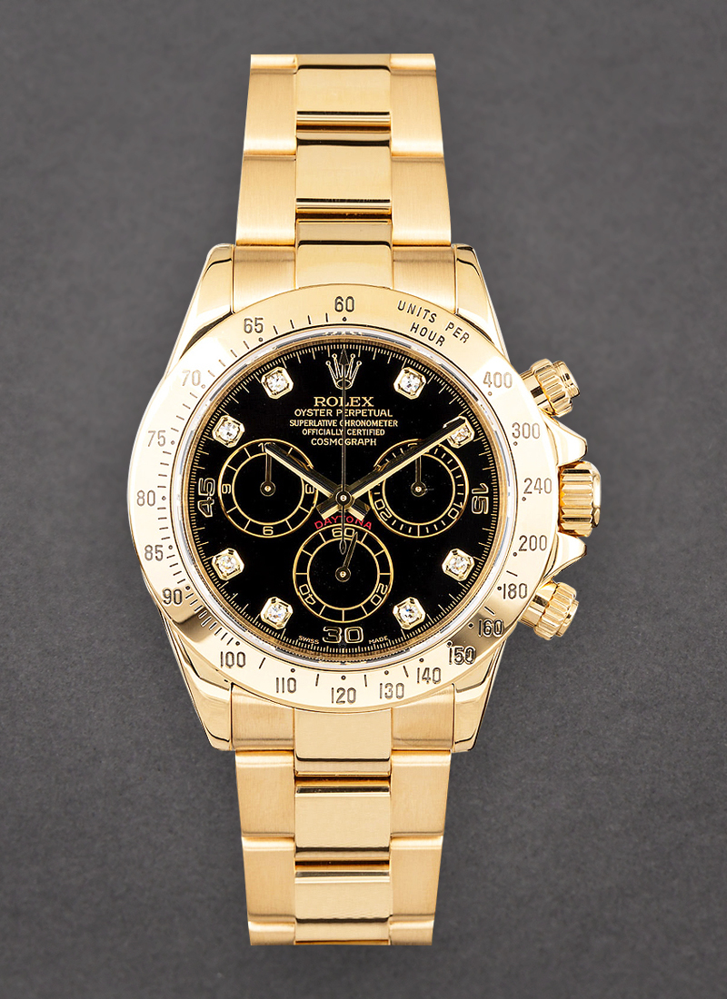 Pre-Owned Rolex Daytona Chronograph 40mm in Yellow Gold with Tachymeter Bezel